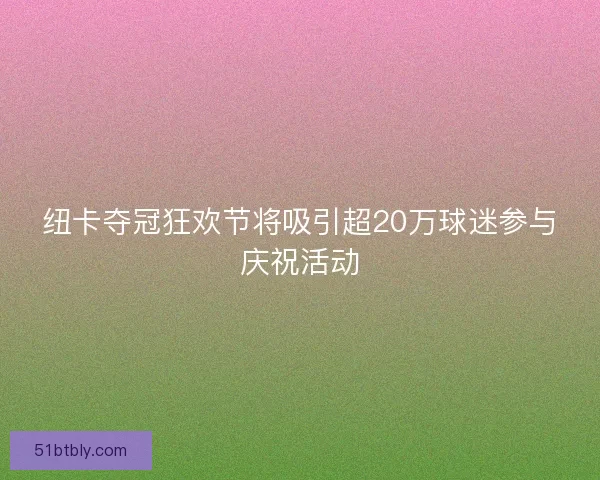 纽卡夺冠狂欢节将吸引超20万球迷参与庆祝活动